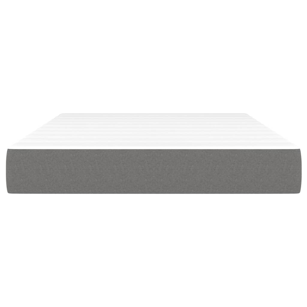 Pocket spring mattress dark grey 120x200x20 cm fabric
