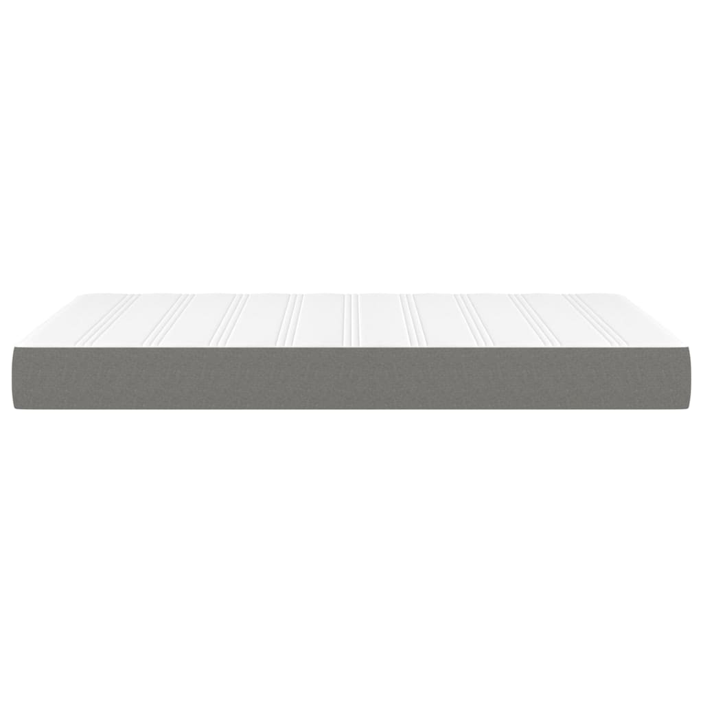 Pocket spring mattress dark grey 120x200x20 cm fabric