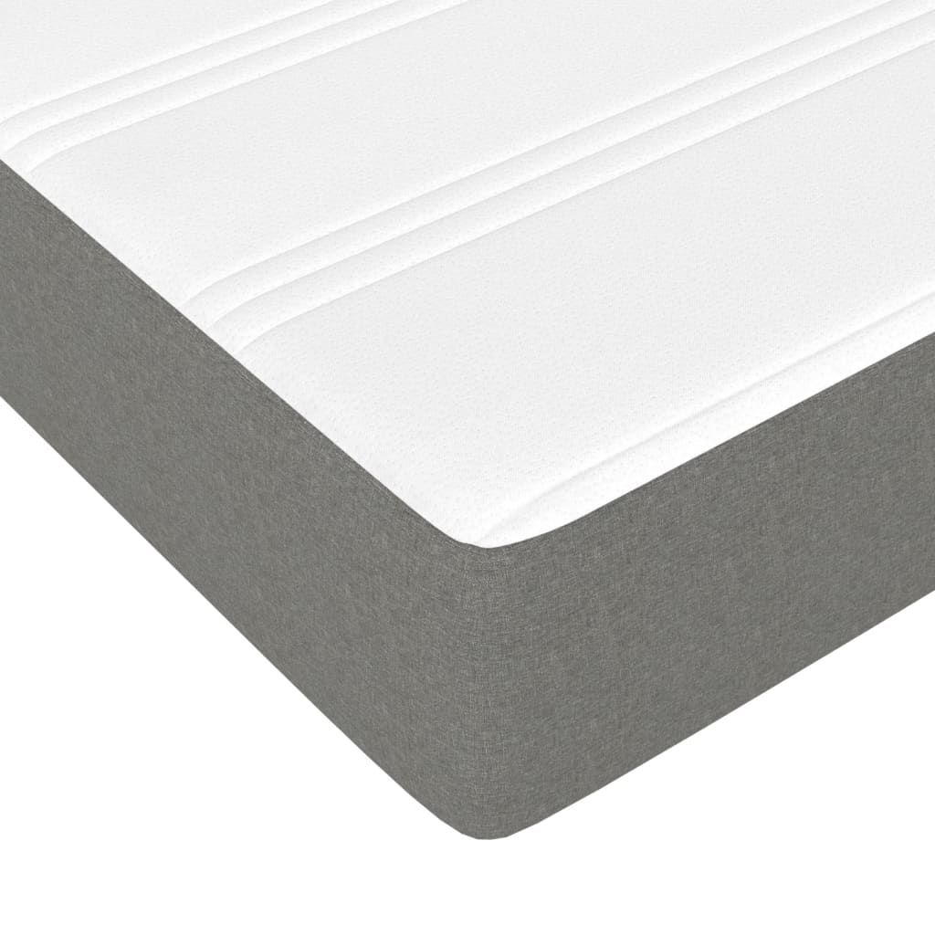 Pocket spring mattress dark grey 120x200x20 cm fabric
