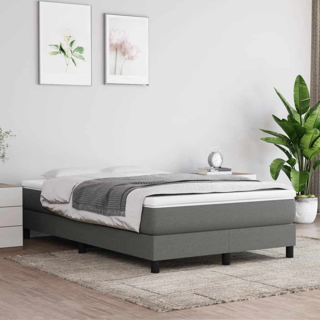 Pocket spring mattress dark grey 120x200x20 cm fabric