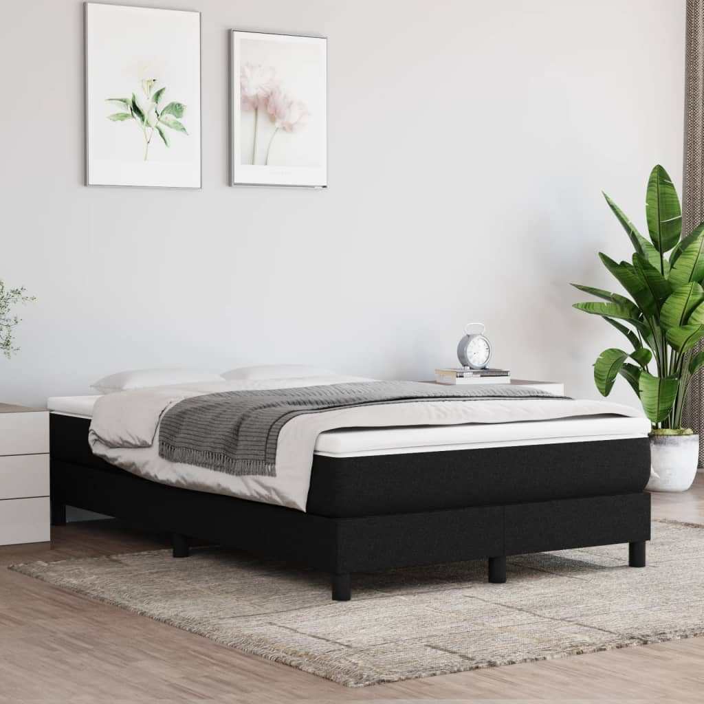 Pocket spring mattress black 120x200x20 cm fabric