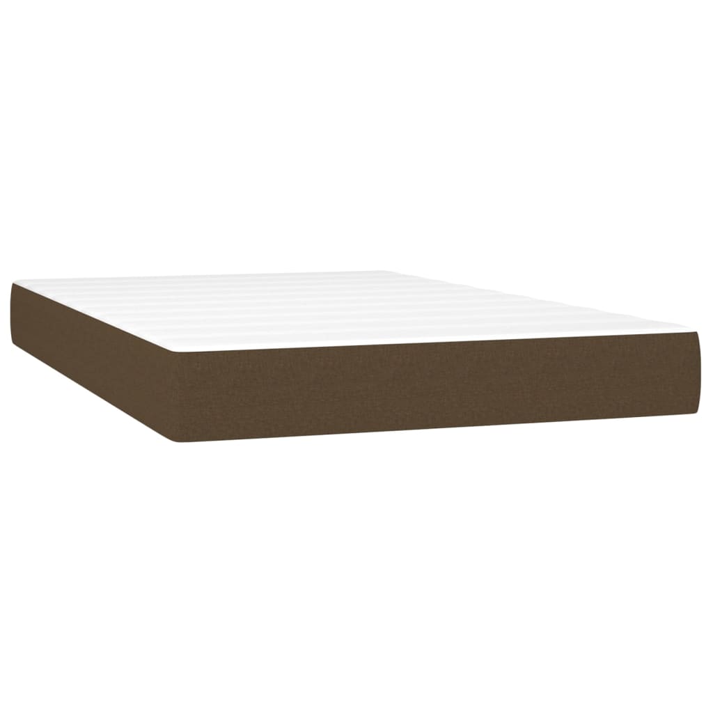 Pocket spring mattress dark brown 120x200x20 cm fabric
