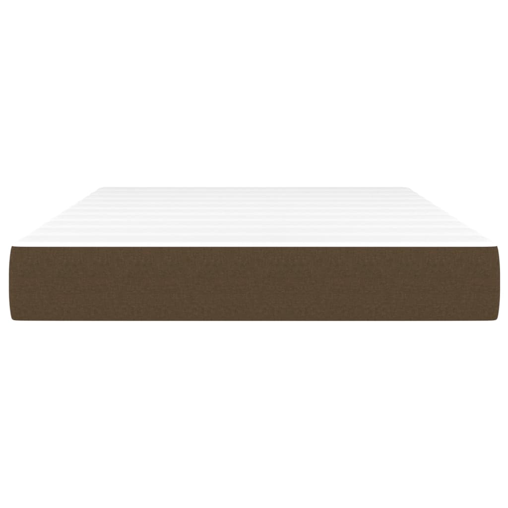 Pocket spring mattress dark brown 120x200x20 cm fabric