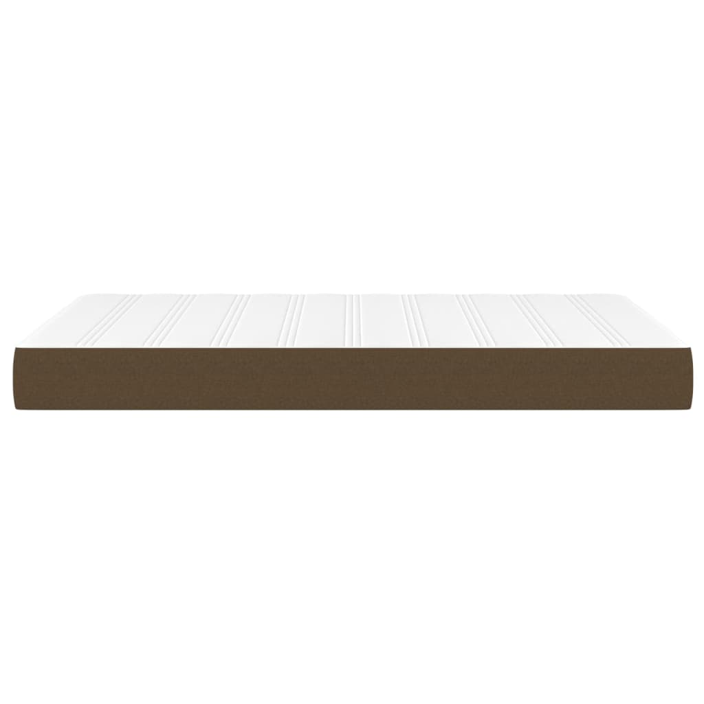 Pocket spring mattress dark brown 120x200x20 cm fabric