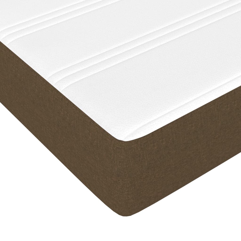 Pocket spring mattress dark brown 120x200x20 cm fabric