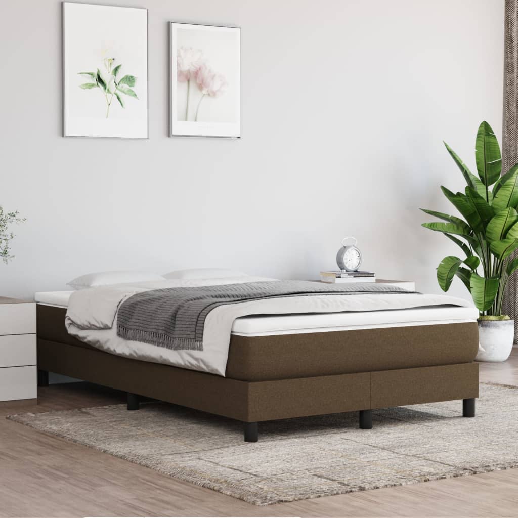Pocket spring mattress dark brown 120x200x20 cm fabric