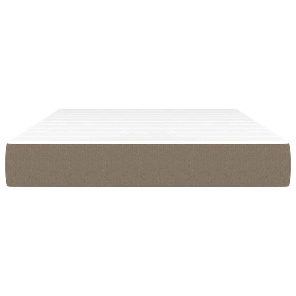 Taschenfederkernmatratze Taupe 120x200x20 cm Stoff