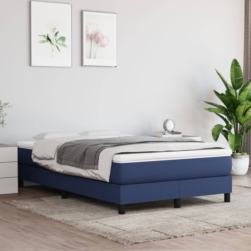Pocket spring mattress blue 120x200x20 cm fabric