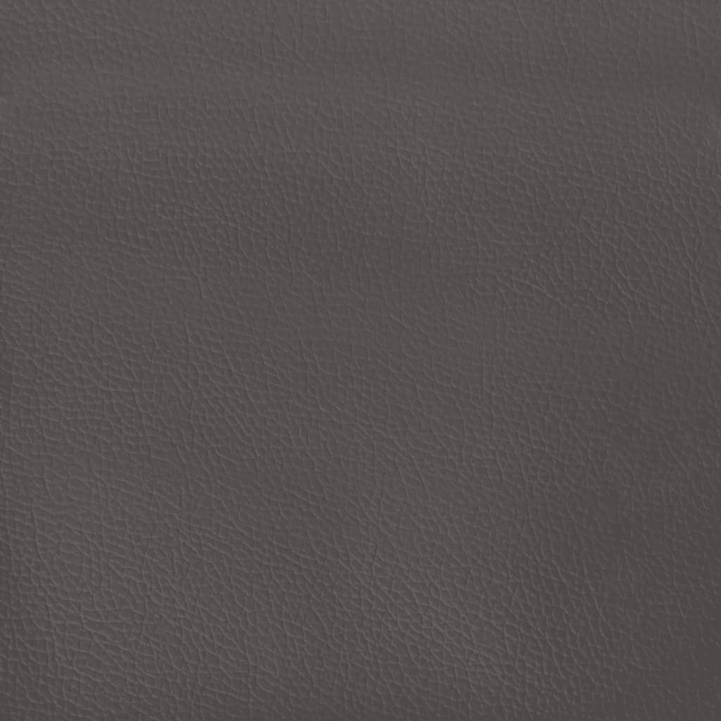 Pocket spring mattress grey 120x200x20 cm artificial leather