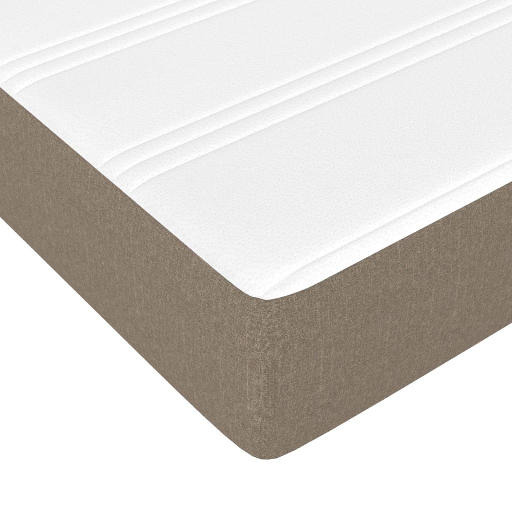Pocket spring mattress taupe 140x190x20 cm fabric