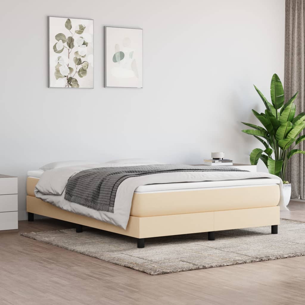 Pocket spring mattress cream 140x190x20 cm fabric