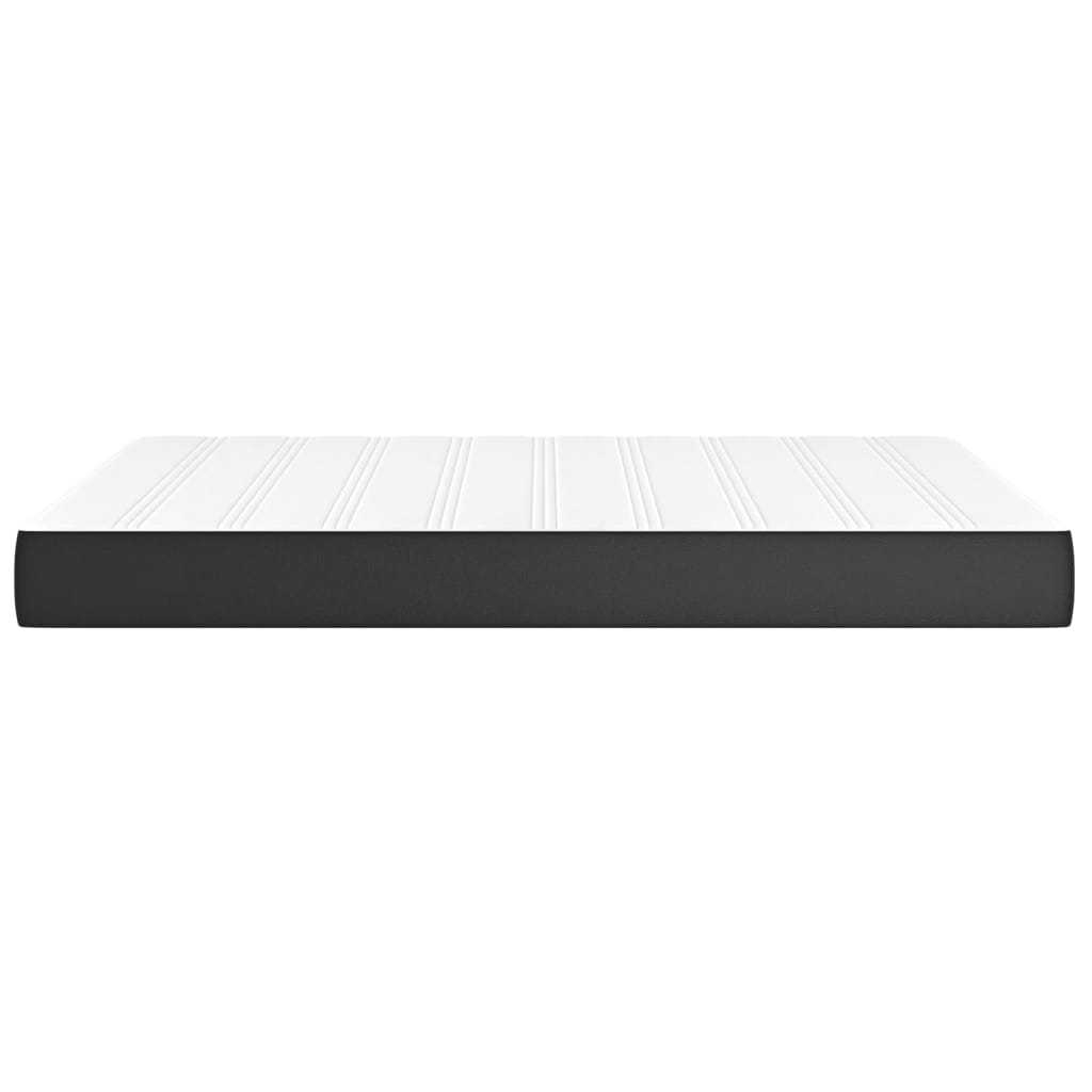 Pocket spring mattress black 140x190x20 cm artificial leather