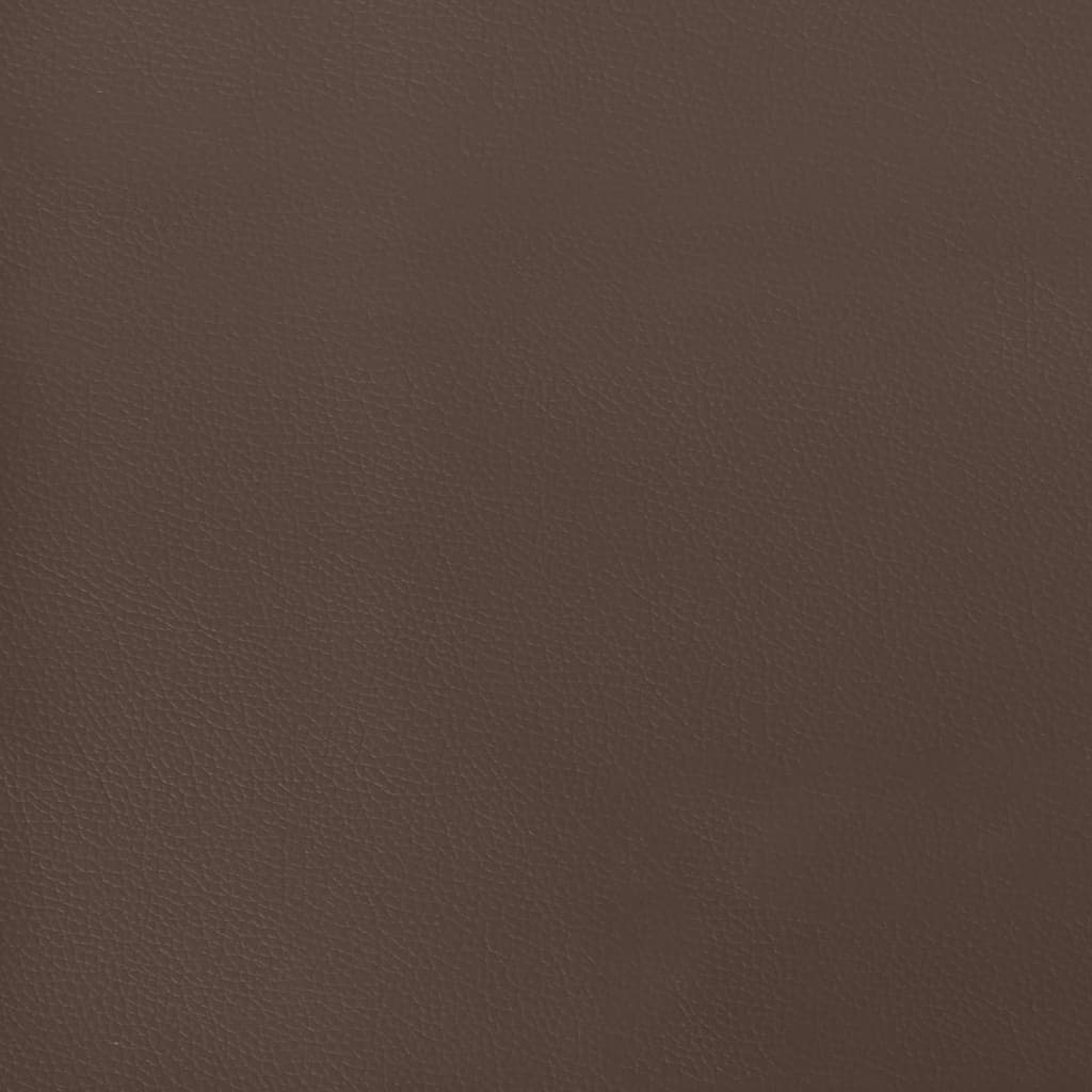 Pocket spring mattress brown 140x190x20 cm artificial leather