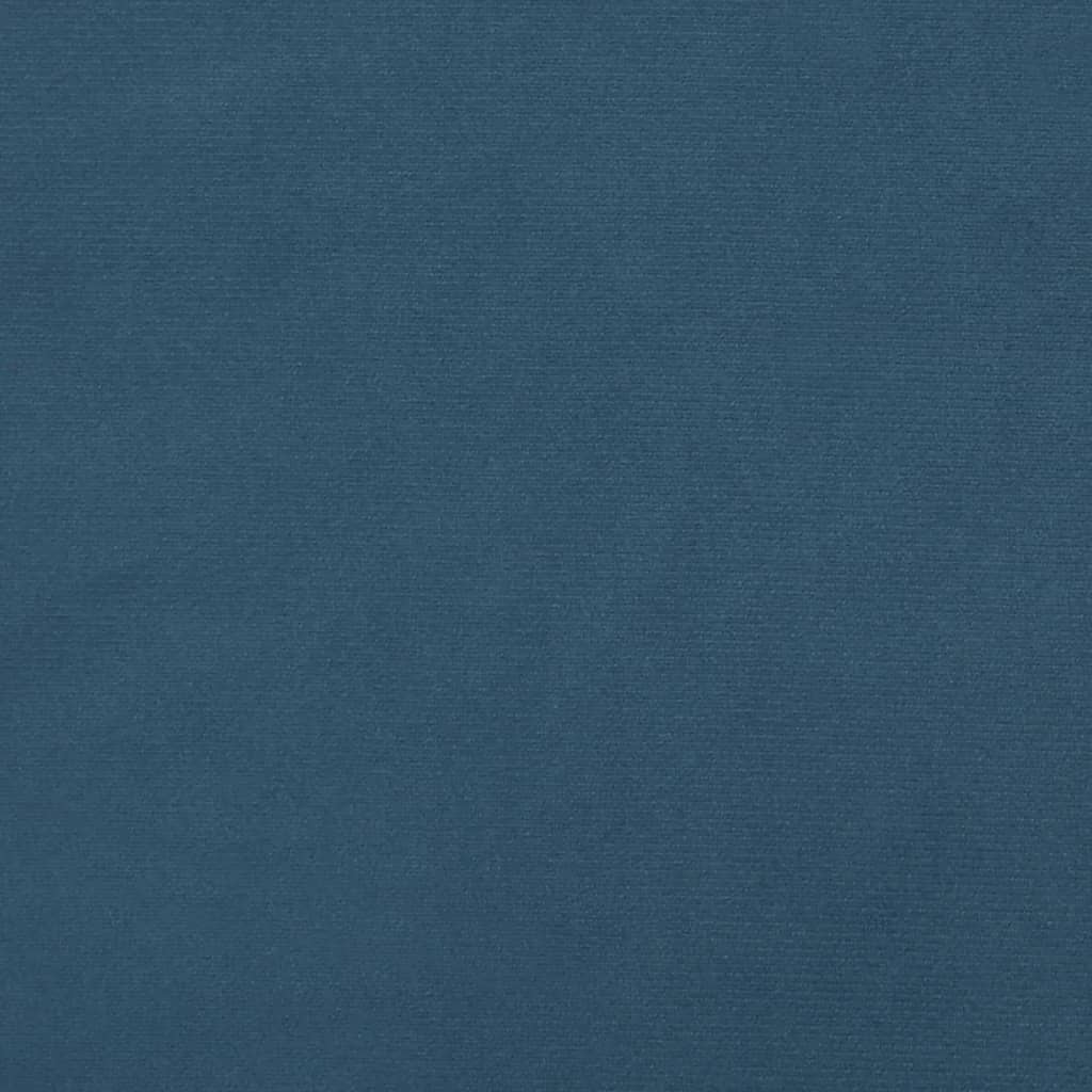 Pocket spring mattress dark blue 140x190x20 cm velvet