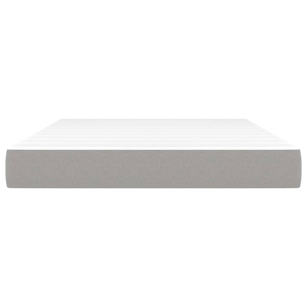 Pocket spring mattress light grey 140x200x20 cm fabric