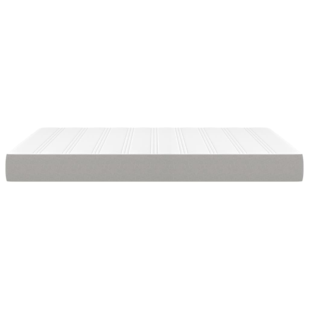 Pocket spring mattress light grey 140x200x20 cm fabric