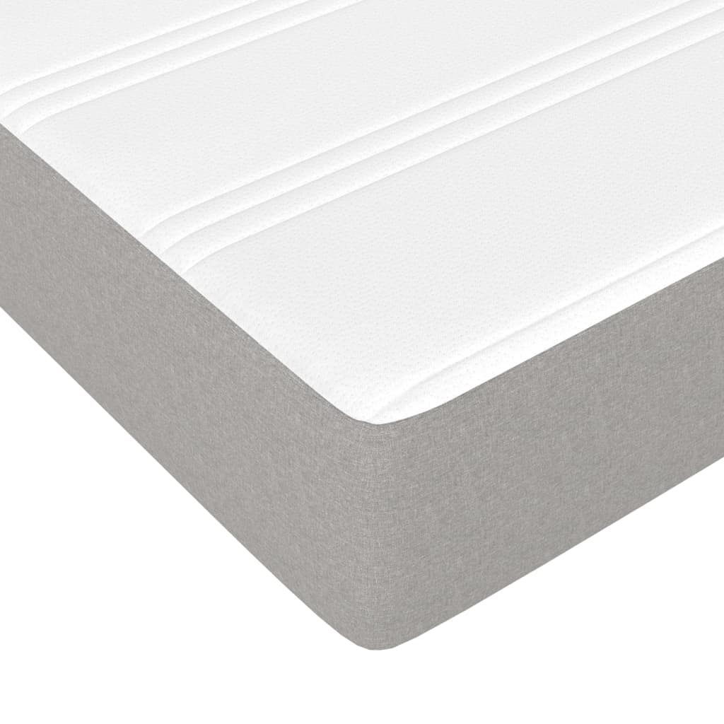Pocket spring mattress light grey 140x200x20 cm fabric