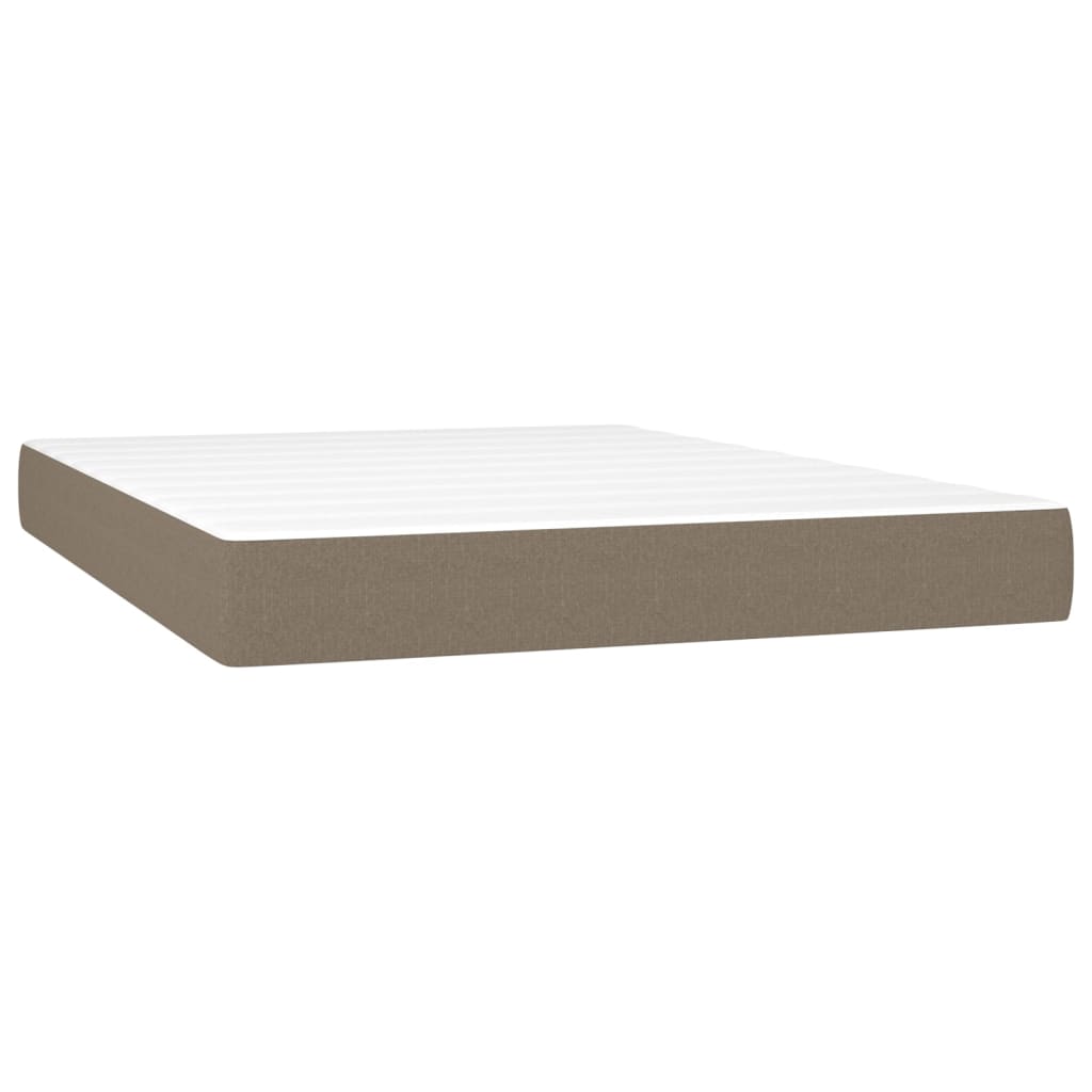 Pocket spring mattress taupe 140x200x20 cm fabric