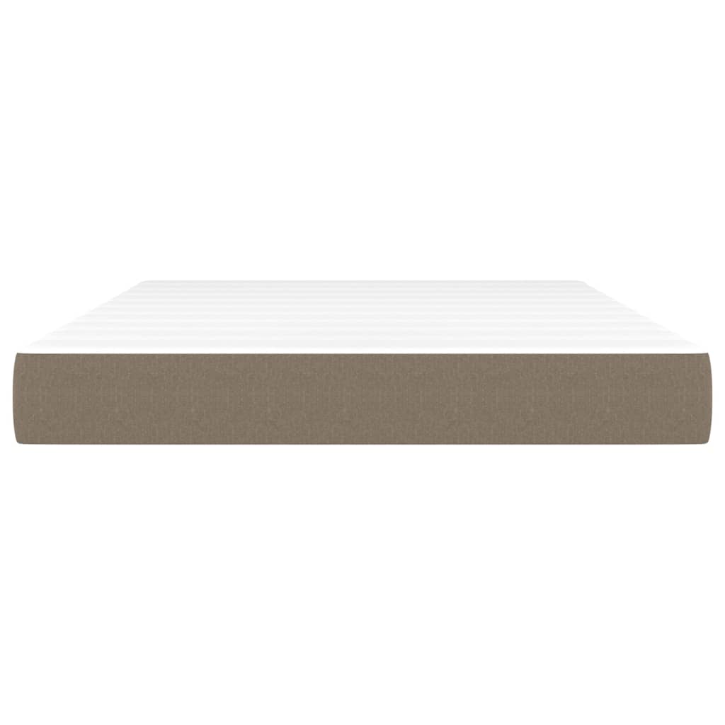 Pocket spring mattress taupe 140x200x20 cm fabric