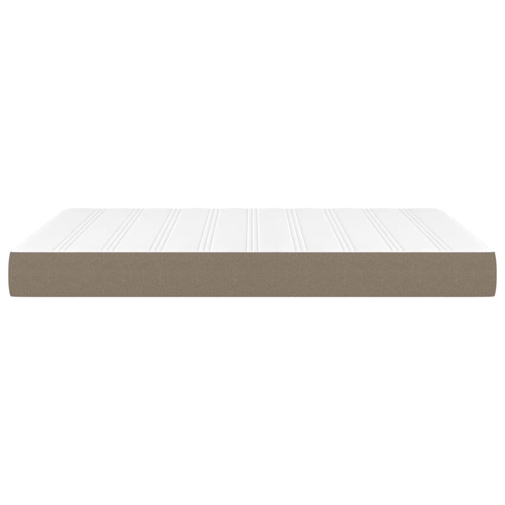 Pocket spring mattress taupe 140x200x20 cm fabric