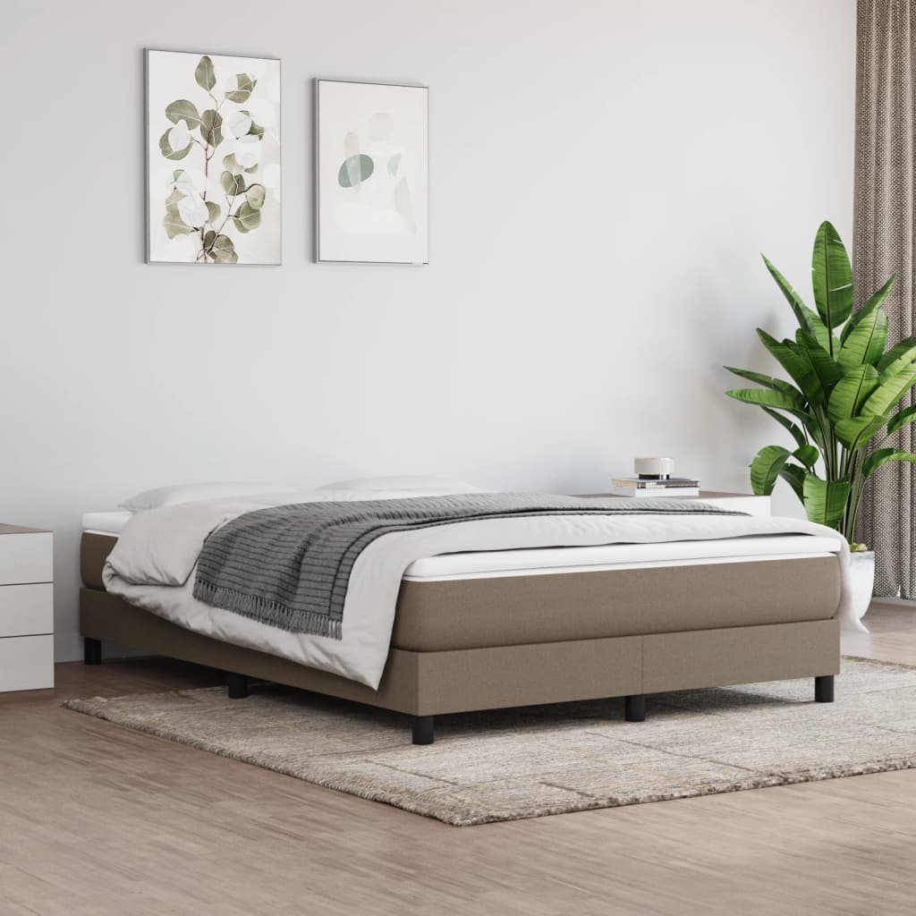 Pocket spring mattress taupe 140x200x20 cm fabric