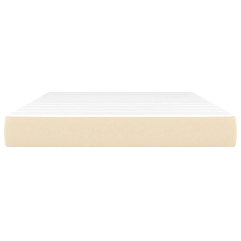 Taschenfederkernmatratze Creme 140x200x20 cm Stoff