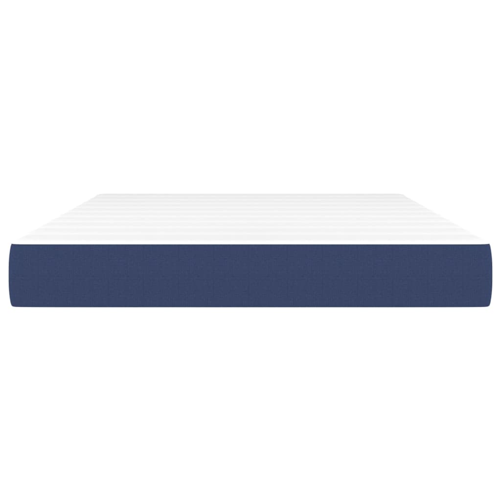 Pocket spring mattress blue 140x200x20 cm fabric