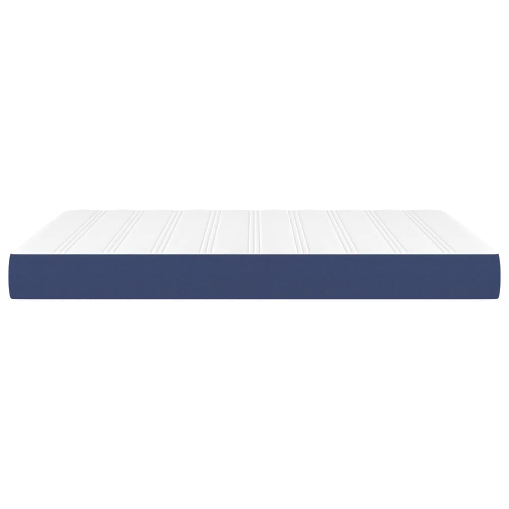 Pocket spring mattress blue 140x200x20 cm fabric