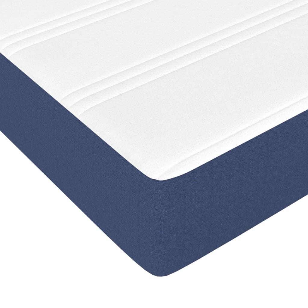 Pocket spring mattress blue 140x200x20 cm fabric