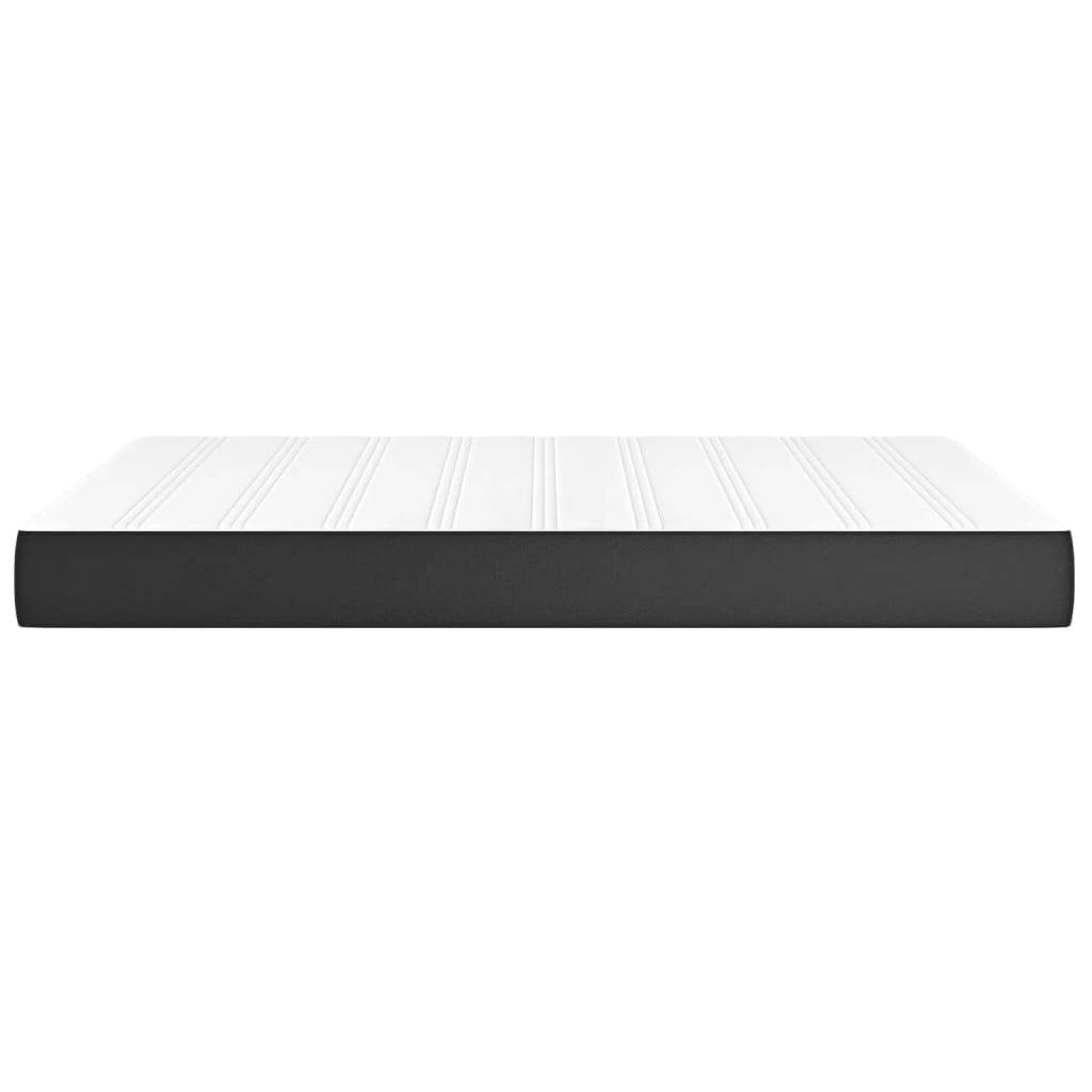 Pocket spring mattress black 140x200x20 cm artificial leather