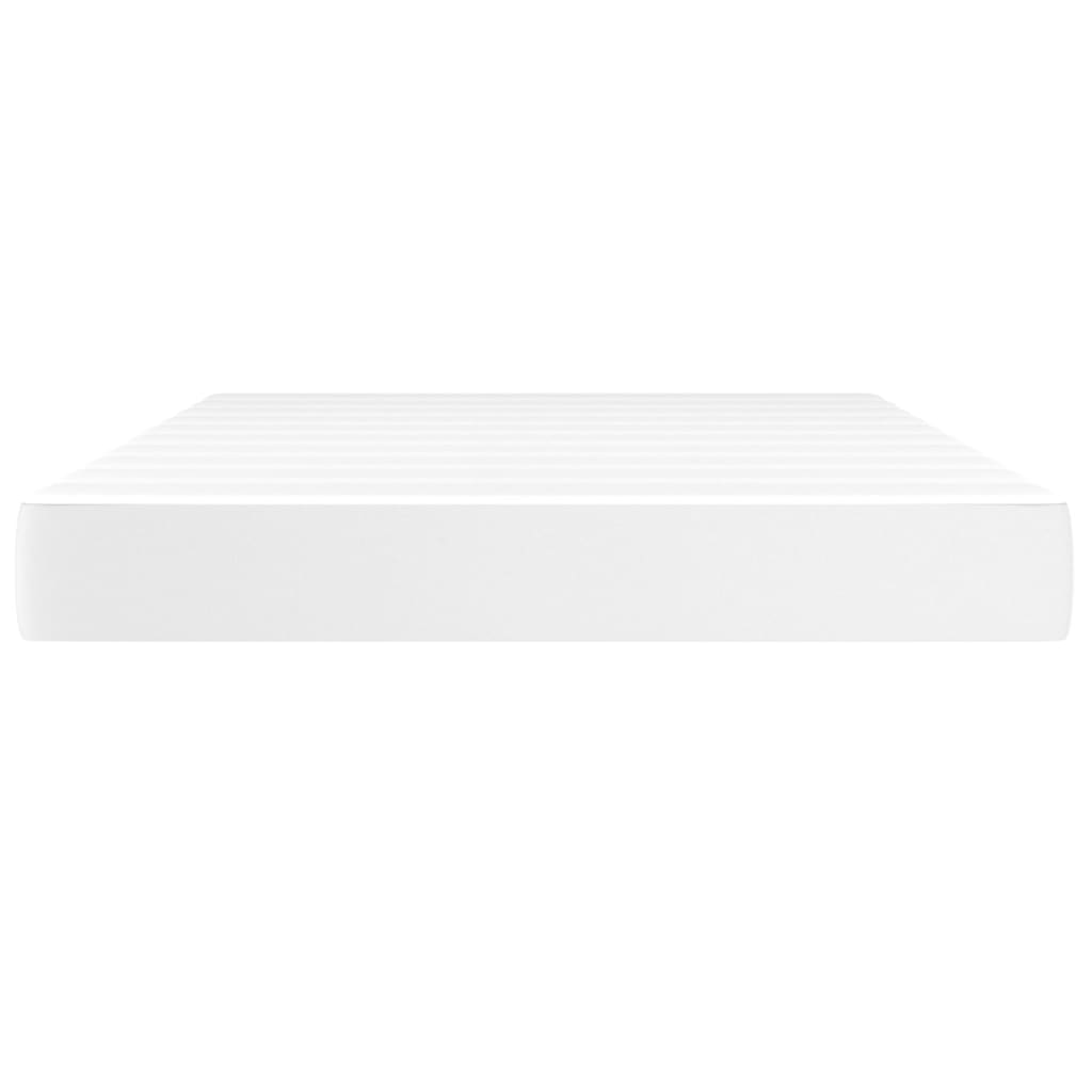 Pocket spring mattress white 140x200x20 cm artificial leather