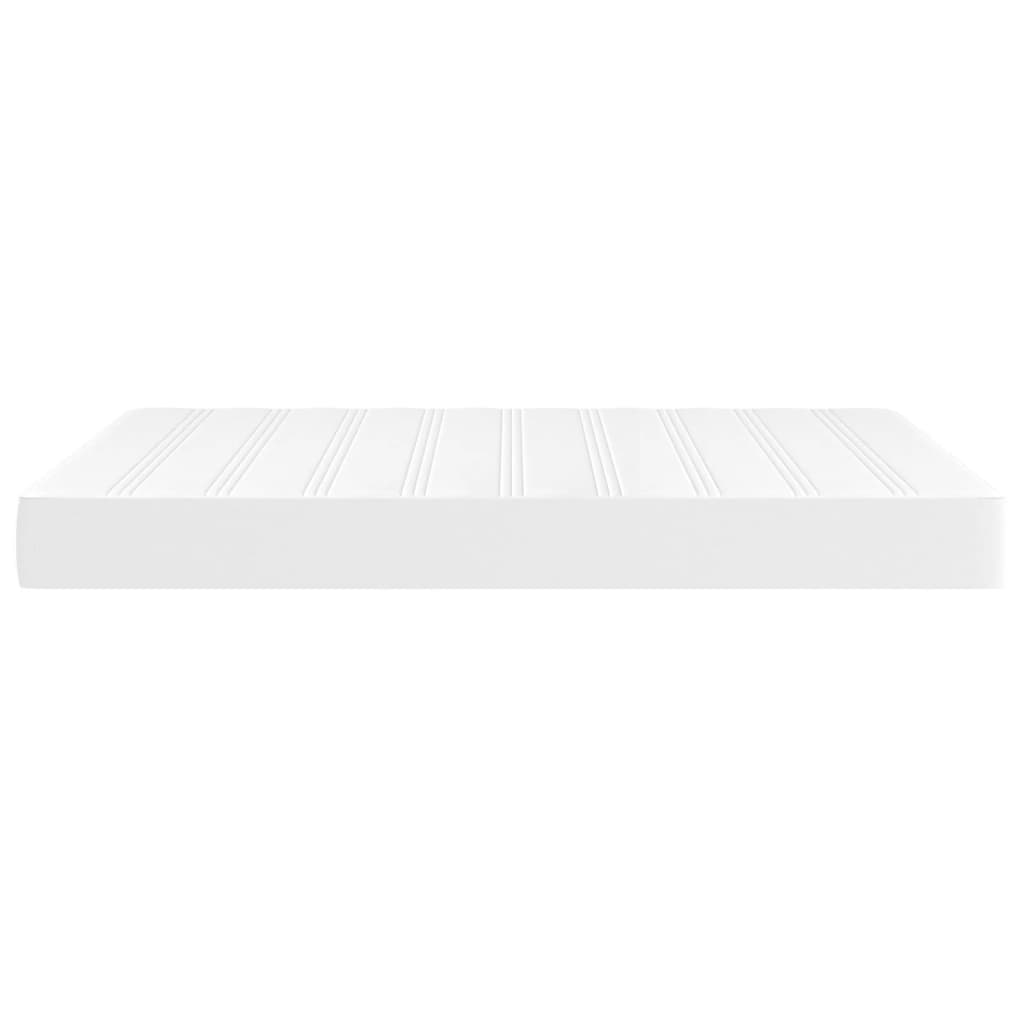Pocket spring mattress white 140x200x20 cm artificial leather