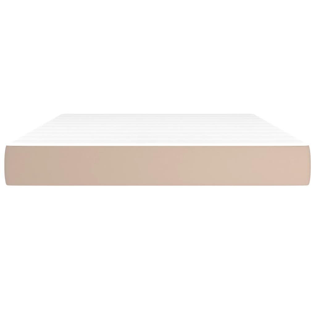 Pocket spring mattress Cappuccino 140x200x20 cm artificial leather
