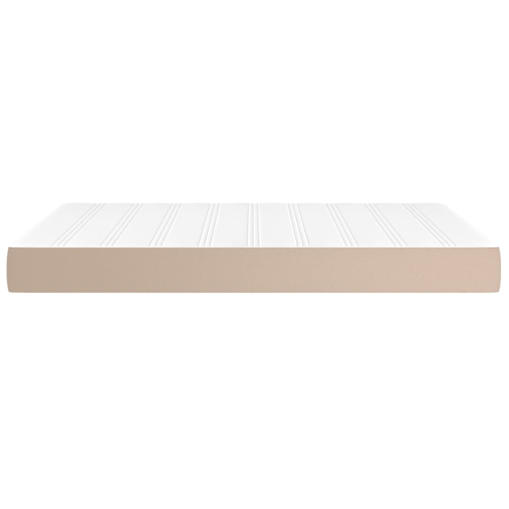 Pocket spring mattress Cappuccino 140x200x20 cm artificial leather