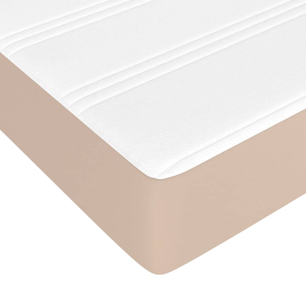 Pocket spring mattress Cappuccino 140x200x20 cm artificial leather