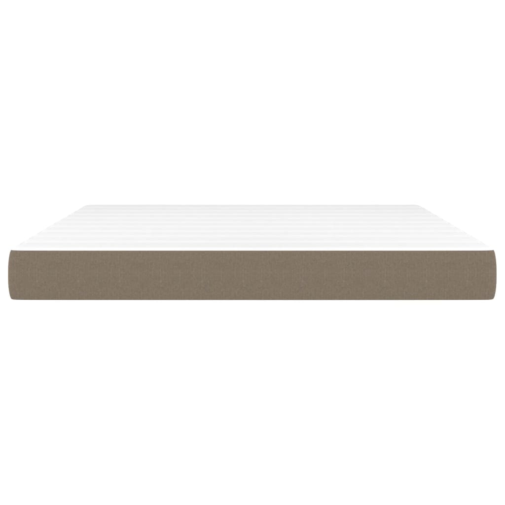 Pocket spring mattress taupe 160x200x20 cm fabric