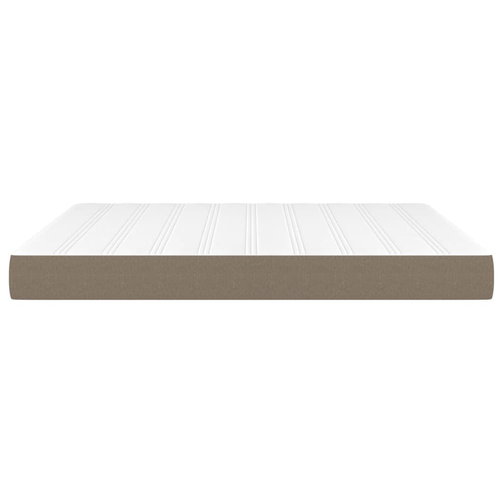 Pocket spring mattress taupe 160x200x20 cm fabric
