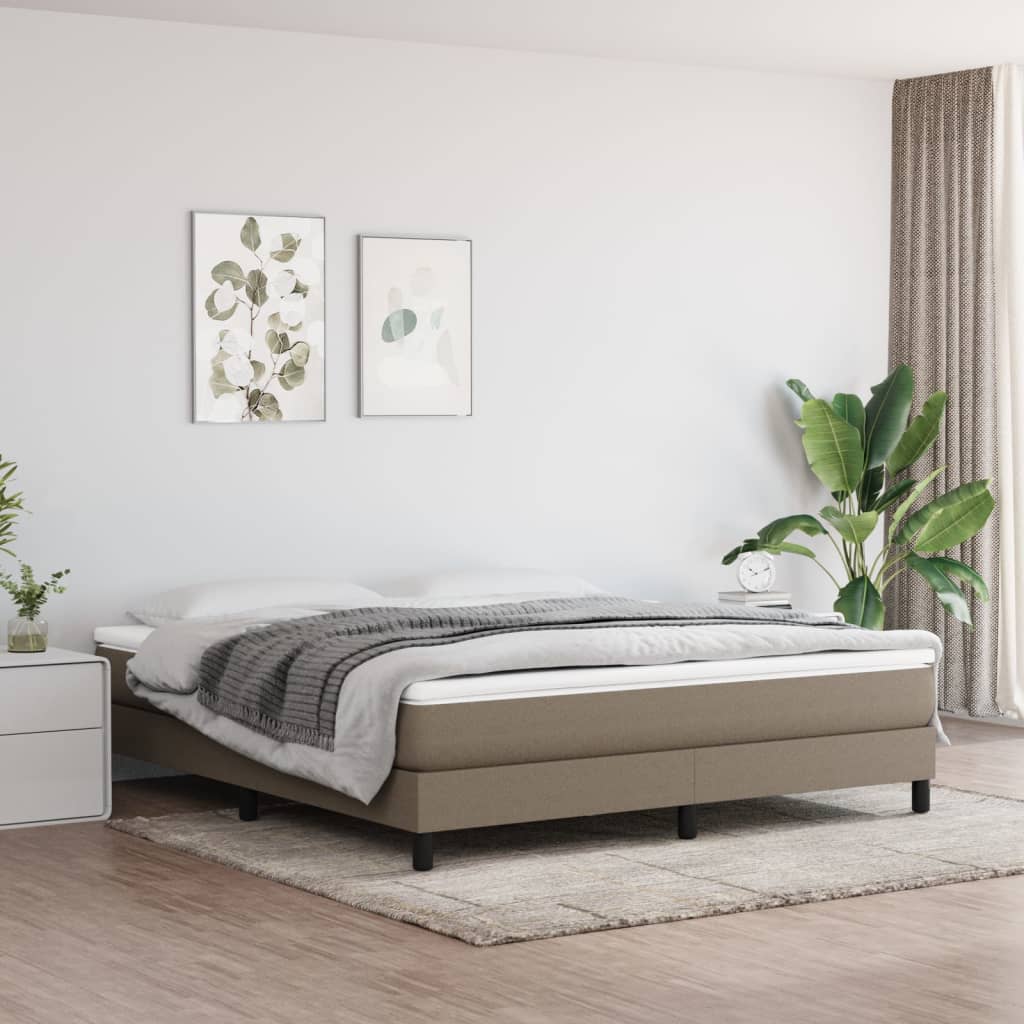 Pocket spring mattress taupe 160x200x20 cm fabric