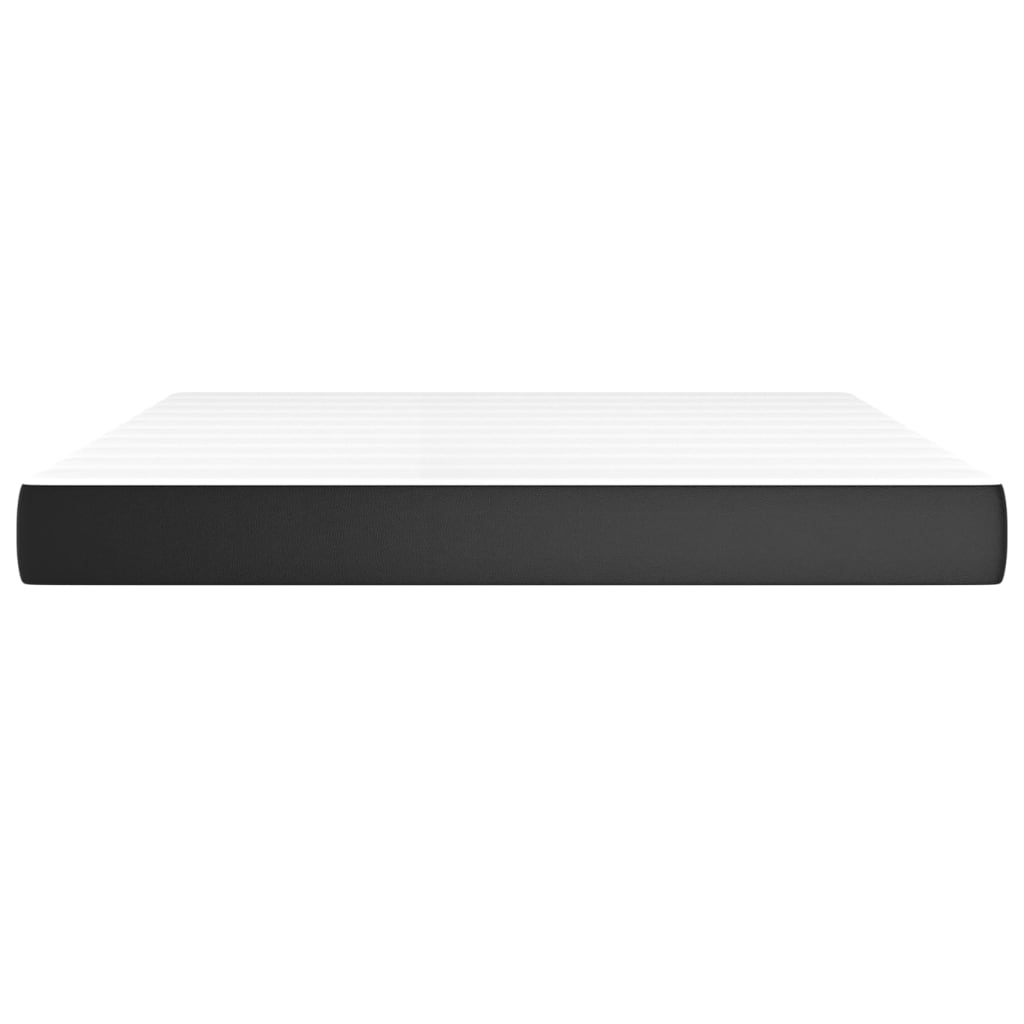 Pocket spring mattress black 160x200x20 cm artificial leather
