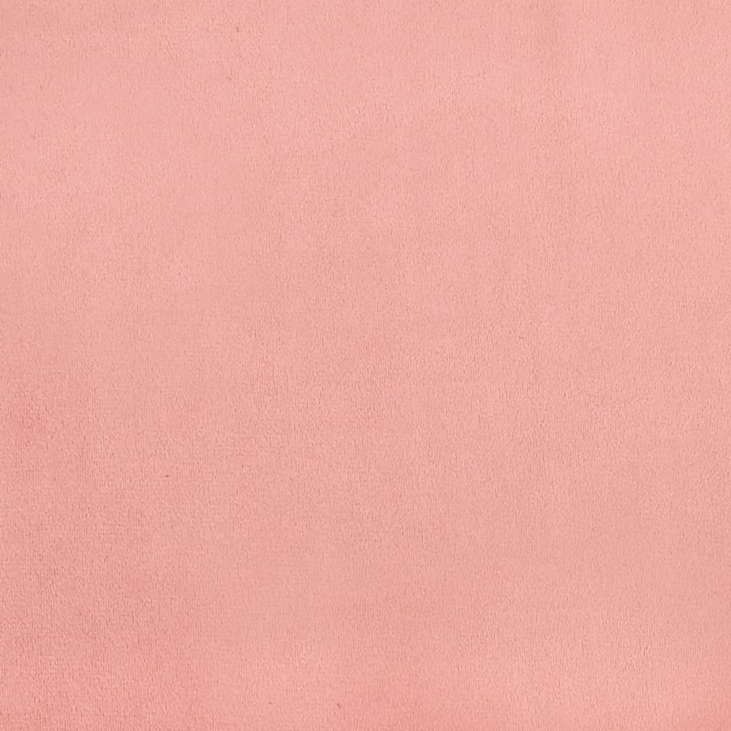 Pocket spring mattress pink 160x200x20 cm velvet