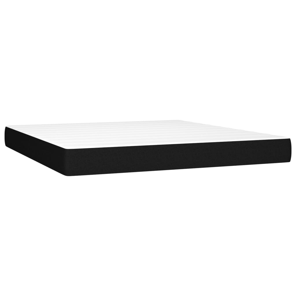 Pocket spring mattress black 180x200x20 cm fabric