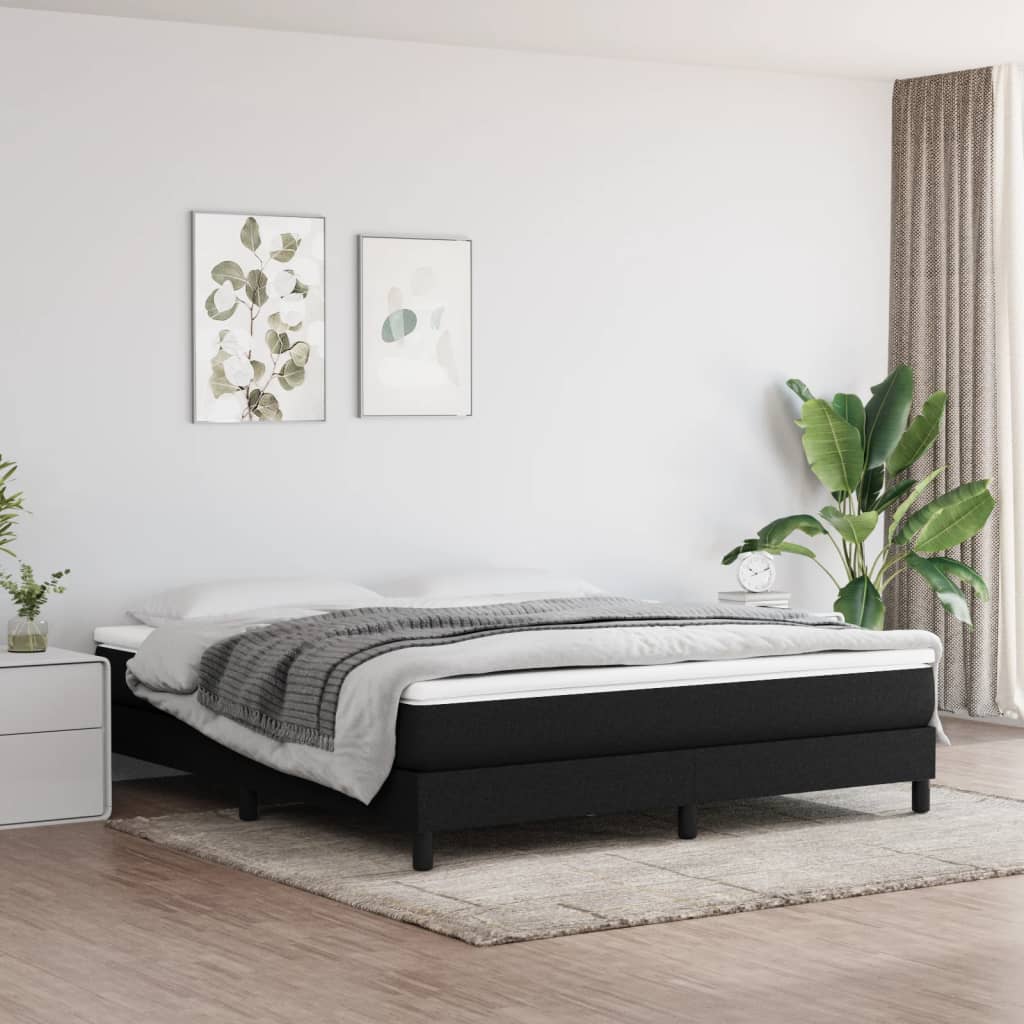 Pocket spring mattress black 180x200x20 cm fabric