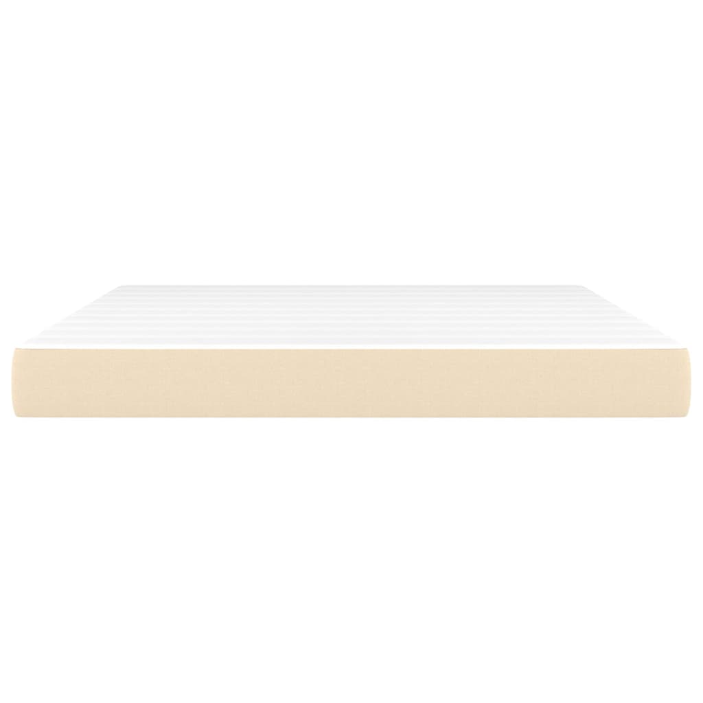 Pocket spring mattress cream 180x200x20 cm fabric