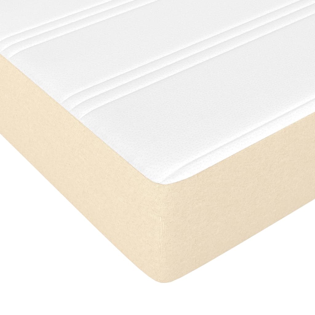 Pocket spring mattress cream 180x200x20 cm fabric