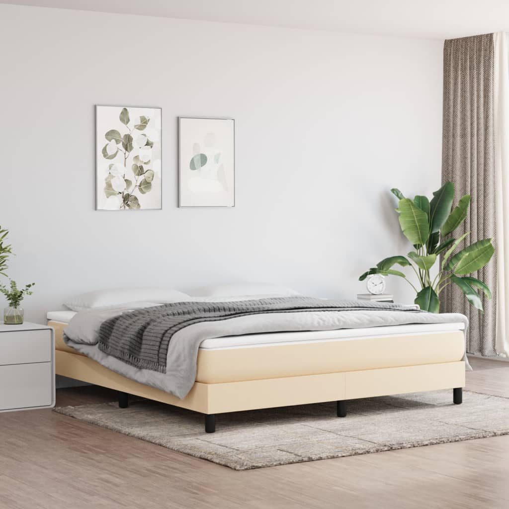 Pocket spring mattress cream 180x200x20 cm fabric