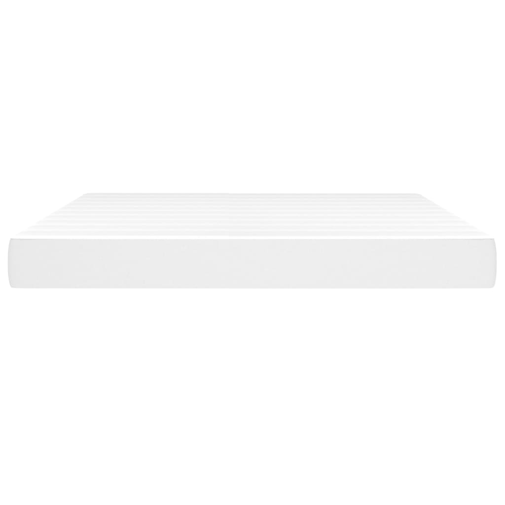 Pocket spring mattress white 180x200x20 cm artificial leather