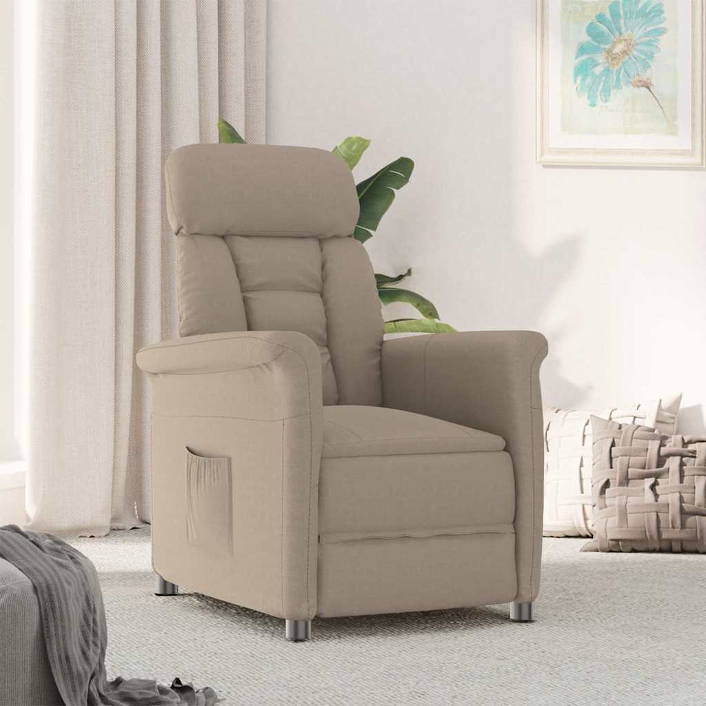 Recliner Sessel Taupe Taupe 70.5 x 96.5 x 95 cm Polyester