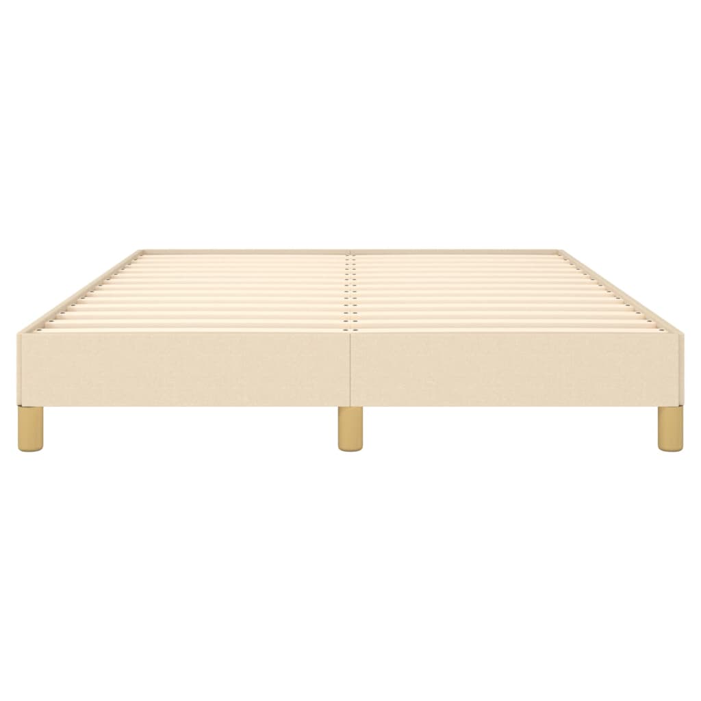 Bettgestell ohne Matratze Creme 160x200 cm Stoff