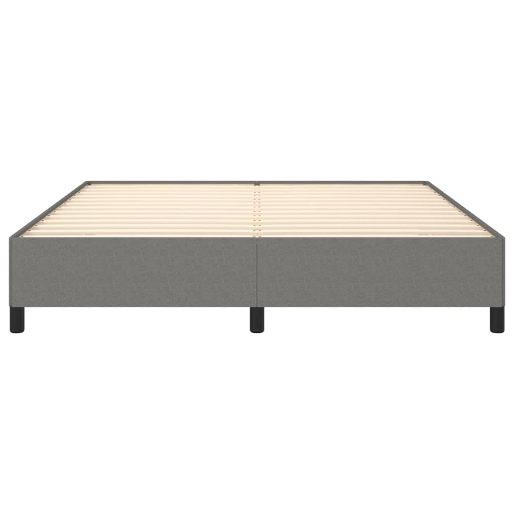 Bettgestell ohne Matratze Dunkelgrau 160x200 cm Stoff