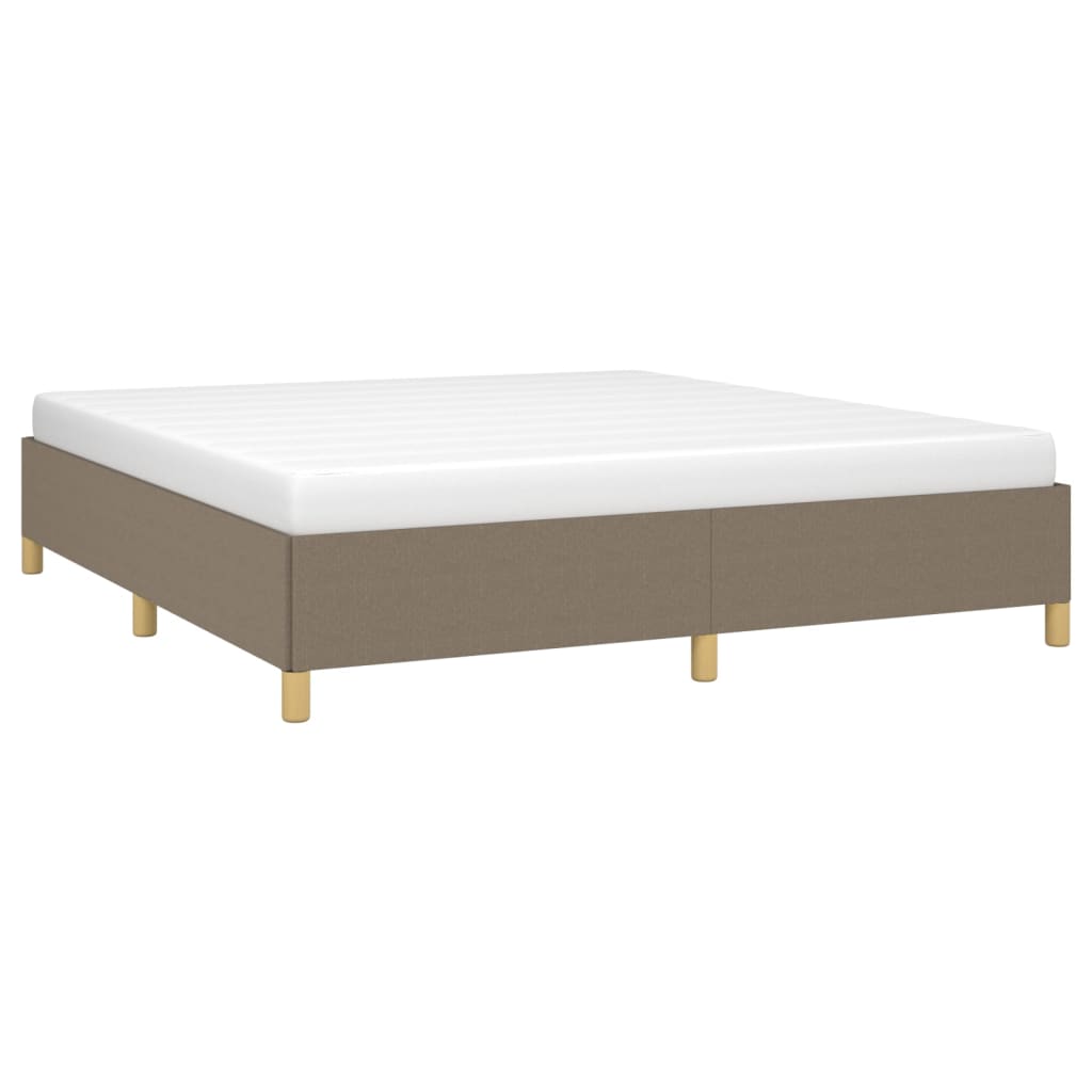 Bed frame without mattress Taupe 180x200 cm fabric
